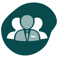 kidney icon with business people