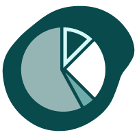 kidney icon with pie chart