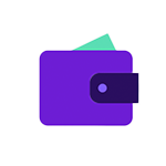 purple wallet icon