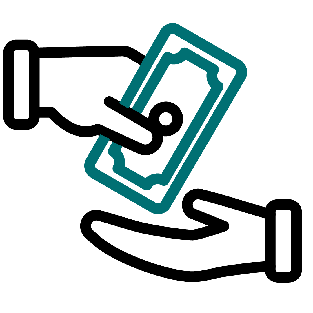 loan icon black and teal