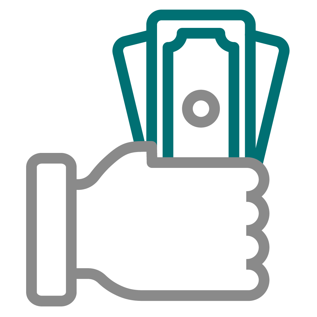 cash in hand icon