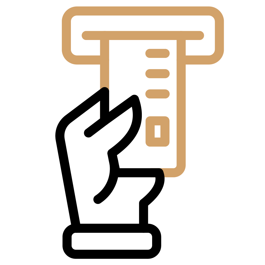 debit card icon gold