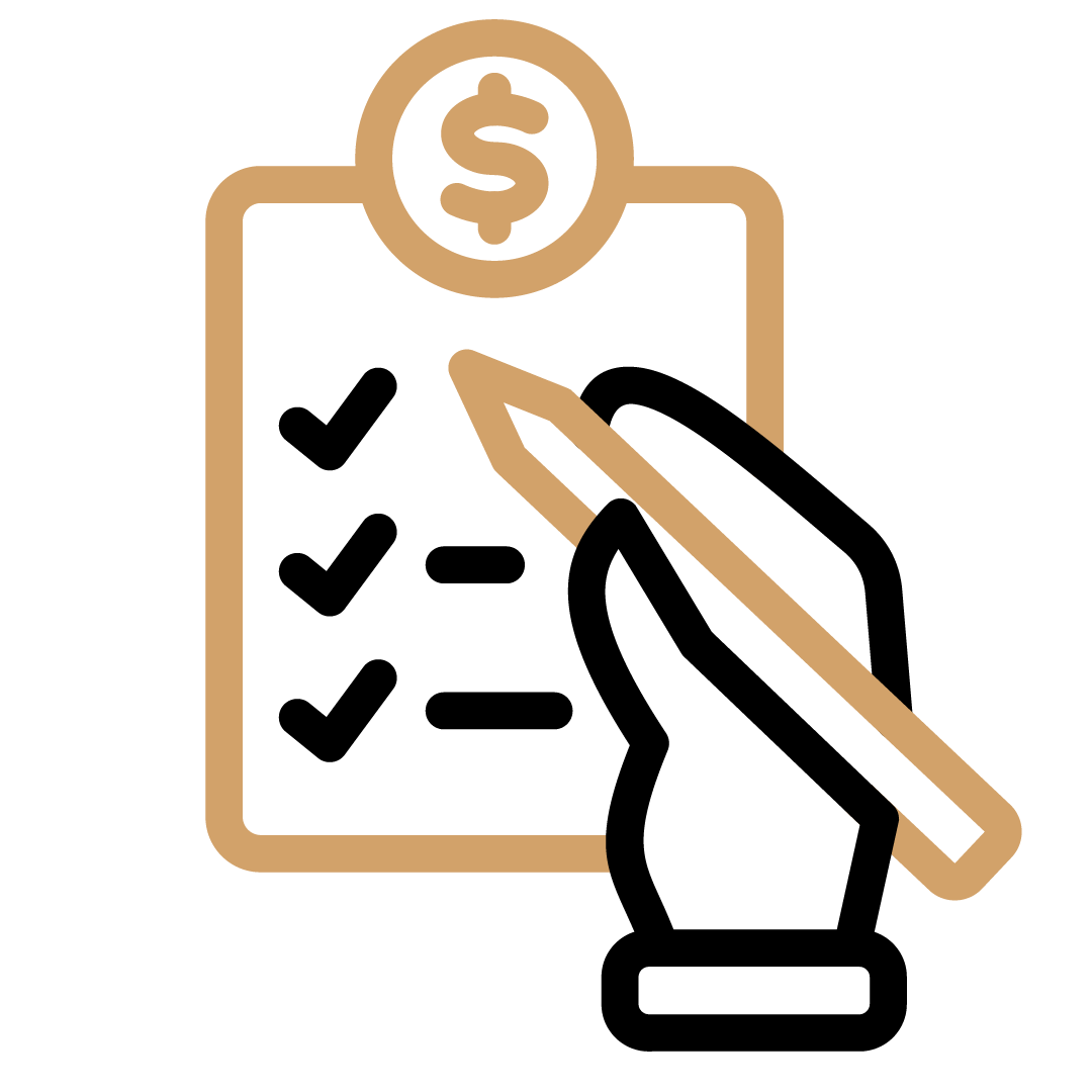 finance icon black and gold