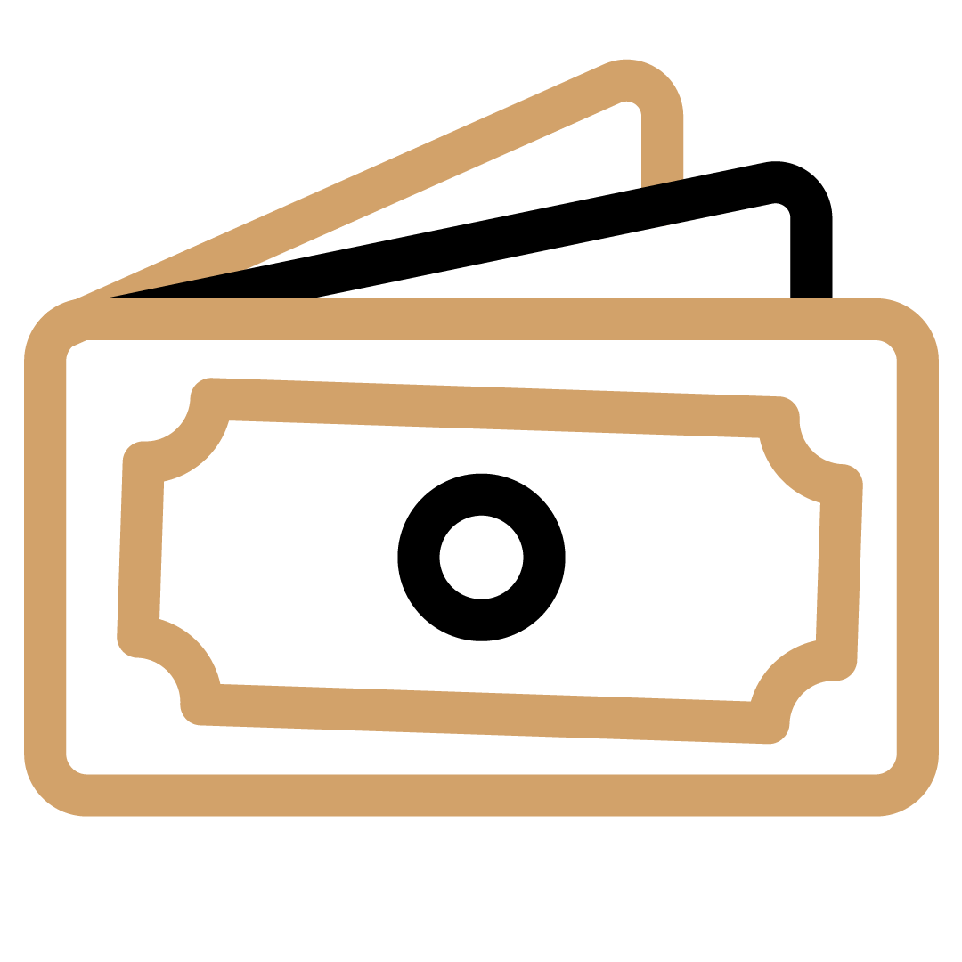 wallet icon black and gold