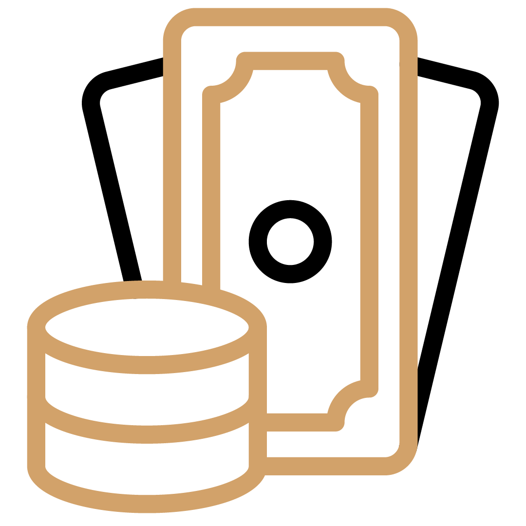 money icon black and gold