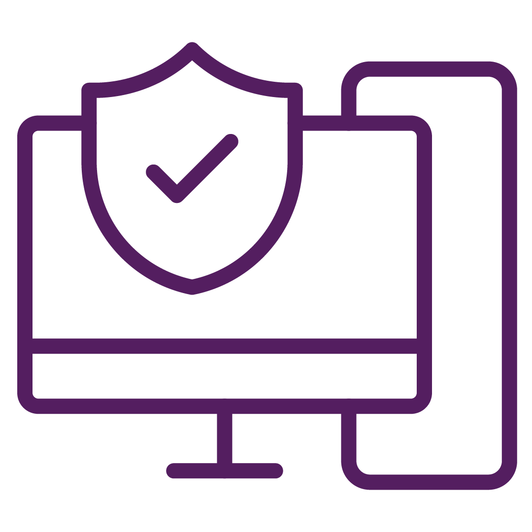 device security line icon purple