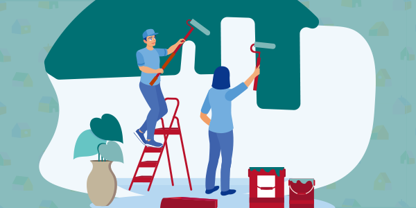 icon of people painting a house