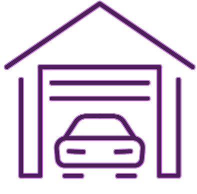 house with car icon