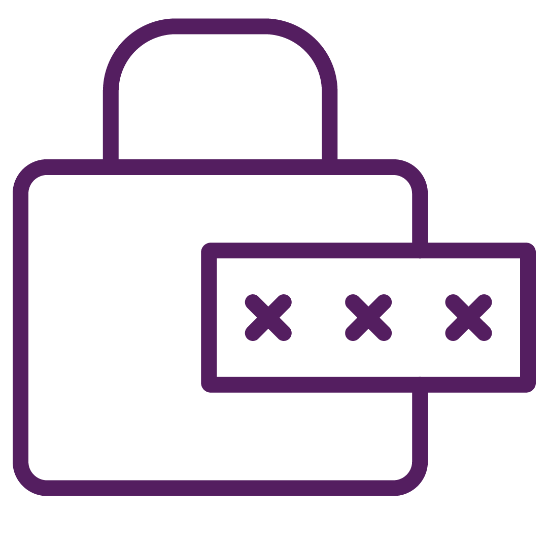 password line icon purple