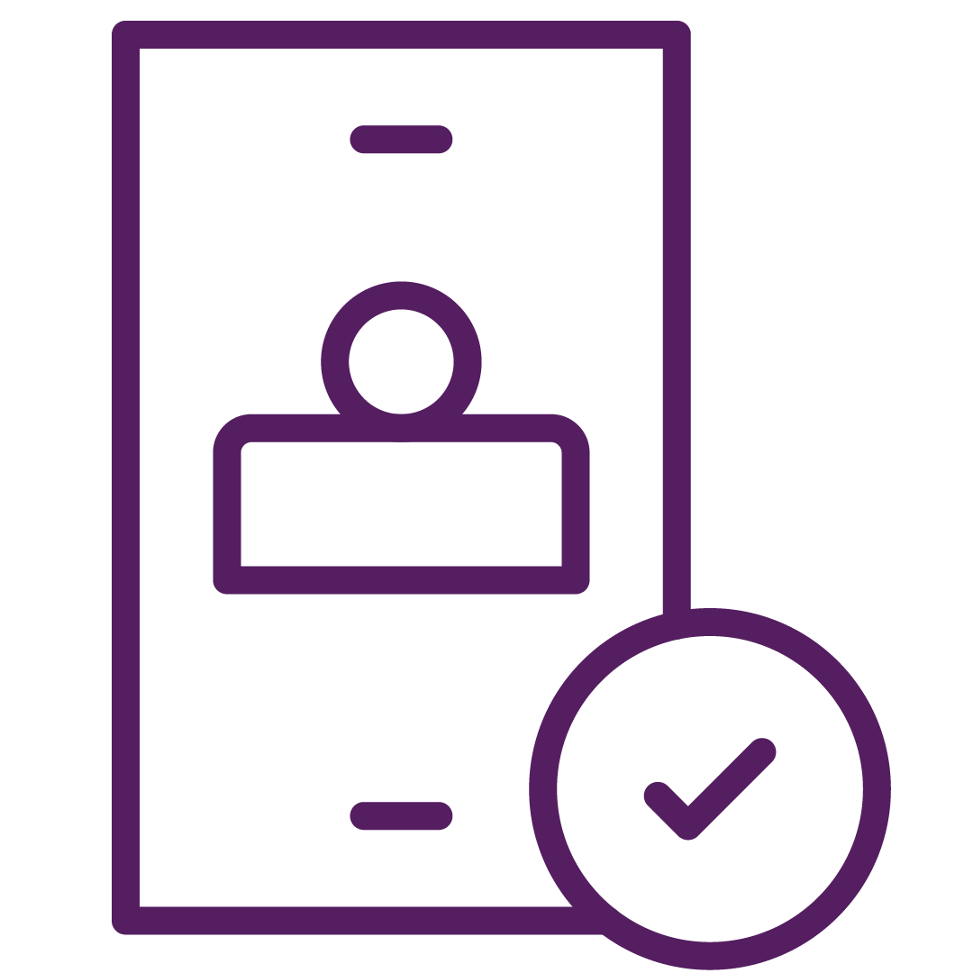 social media line icon purple