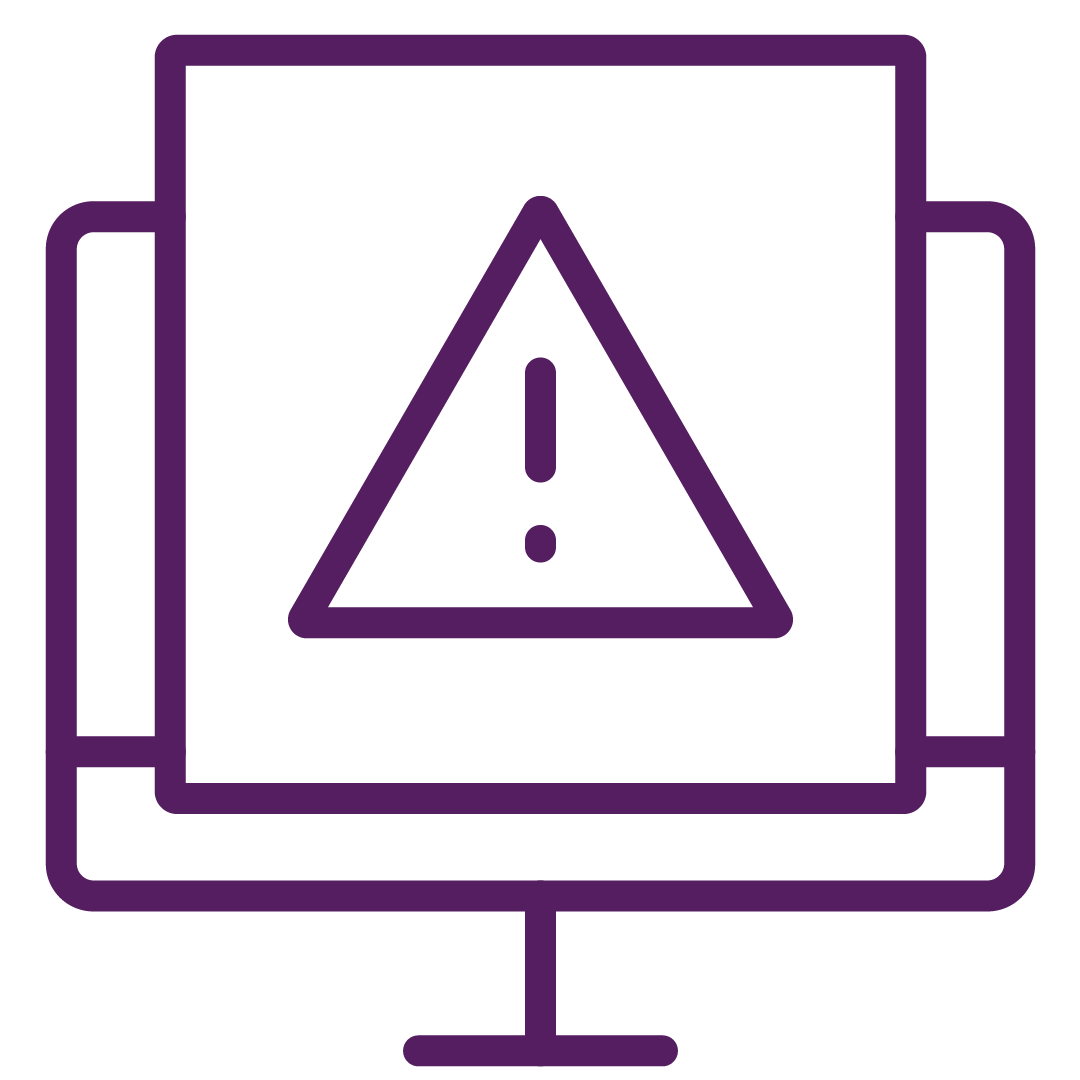 discover scam line icon purple