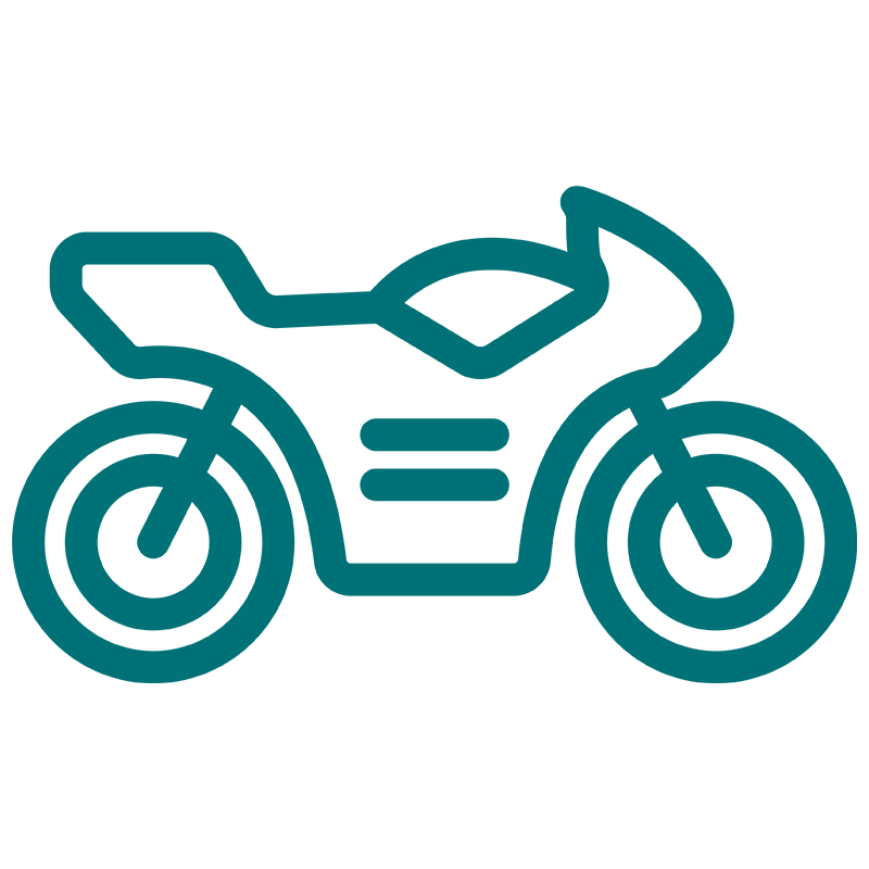 blue motorcycle icon